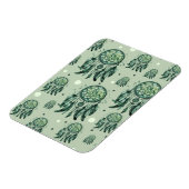Magnet Flexible Nœud celtique attrape-rêves vert (Côté Gauche)