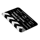Magnet Flexible Noir Blanc Clignotement de la carte Mariage Enregi (Côté Droit)