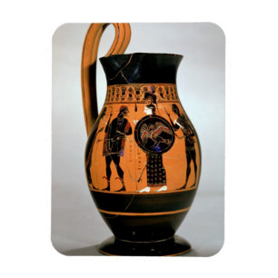 Magnet Flexible Noir-chiffre olpe de grenier dépeignant Athéna