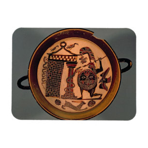 Magnet Flexible Noir-chiffre tasse de Laconian dépeignant un atta