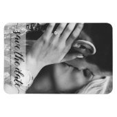 Magnet Flexible Noir et blanc Enregistrer la photo Date verticale (Horizontal)