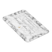 Magnet Flexible Noir et blanc moderne Simple Faux Cross Memorial (Côté Droit)