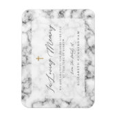 Magnet Flexible Noir et blanc moderne Simple Faux Cross Memorial (Vertical)