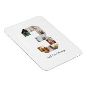 Magnet Flexible Noir et blanc Numéro 3 Collage photo (Côté Droit)