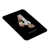 Magnet Flexible Noir et blanc Numéro 4 Photo Collage (Côté Droit)