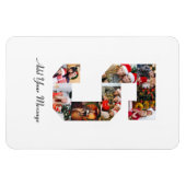 Magnet Flexible Noir et blanc Numéro 5 Photo Collage (Horizontal)