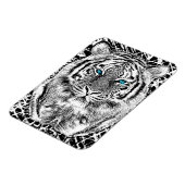 Magnet Flexible Noir et Bleu Yeux Design Tiger (Côté Gauche)