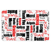 Magnet Flexible Noir et rouge Merci Mot Cloud (Horizontal)