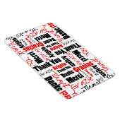 Magnet Flexible Noir et rouge Merci Mot Cloud (Côté Droit)