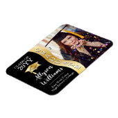 Magnet Flexible Noir | Gold Graduate Wave Grad Casquette photo (Côté Gauche)