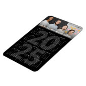 Magnet Flexible Noir moderne 2023 Calendrier Simple Vacances Photo (Côté Gauche)