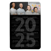 Magnet Flexible Noir moderne 2023 Calendrier Simple Vacances Photo (Vertical)