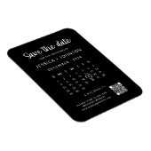 Magnet Flexible Noir moderne minimaliste Enregistrer le calendrier (Côté Droit)