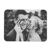 Magnet Flexible Noir script nous faisons élégante photo de mariage (Horizontal)
