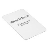 Magnet Flexible Nom d'adresse de couple noir blanc simple  (Côté Droit)