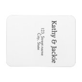 Magnet Flexible Nom d'adresse de couple noir blanc simple  (Horizontal)