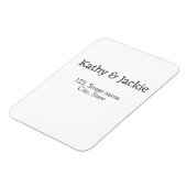 Magnet Flexible Nom d'adresse de couple noir blanc simple  (Côté Gauche)