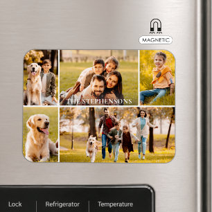 Magnet Flexible Nom de collage de photos de famille 5