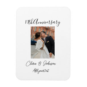 Magnet Flexible nom de couple de photo d'anniversaire de mariage 1