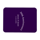 Magnet Flexible nom de date d'anniversaire de mariage 30 ans simpl (Horizontal)