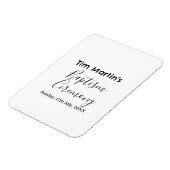 Magnet Flexible nom de date de cérémonie de baptême catholique sim (Côté Gauche)