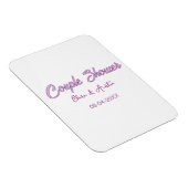 Magnet Flexible nom de douche de couple date gris tendance simple (Côté Droit)