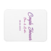 Magnet Flexible nom de douche de couple date gris tendance simple (Horizontal)