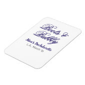 Magnet Flexible nom de fête de bachelorette Boots & Bubble purplep (Côté Gauche)