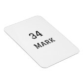 Magnet Flexible nom de l'équipe ajouter nom du joueur date sports (Côté Droit)