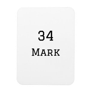 Magnet Flexible nom de l'équipe ajouter nom du joueur date sports