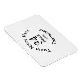 Magnet Flexible Nom de l'équipe ici ajouter nom tournoi année text (Côté Droit)
