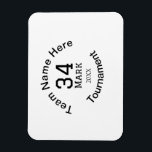 Magnet Flexible Nom de l'équipe ici ajouter nom tournoi année text<br><div class="desc">conception</div>