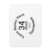 Magnet Flexible Nom de l'équipe ici ajouter nom tournoi année text (Vertical)