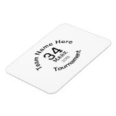 Magnet Flexible Nom de l'équipe ici ajouter nom tournoi année text (Côté Gauche)