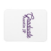 Magnet Flexible nom de remise des diplômes violet simple minimalis (Horizontal)