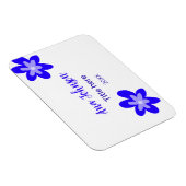 Magnet Flexible Nom du doodle fleur bleu année 20XX profession (Côté Droit)