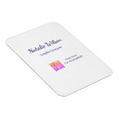 Magnet Flexible nom du graphiste scannez le code QR détails profes (Côté Droit)