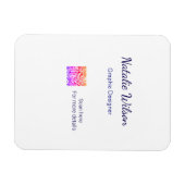 Magnet Flexible nom du graphiste scannez le code QR détails profes (Horizontal)