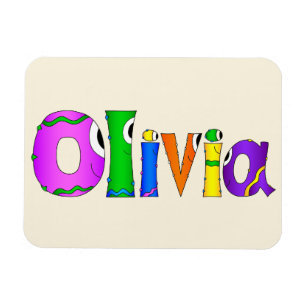 Magnet Flexible Nom du personnage de dessin "Olivia"