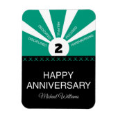 Magnet Flexible Nom et année personnalisés, Anniversaire de l'empl (Vertical)