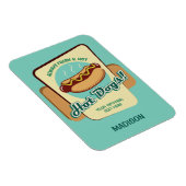 Magnet Flexible Nom et texte personnalisés Hot Dog (Côté Droit)