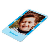 Magnet Flexible Nom personnalisé ajouter une photo avec bandes ble (Côté Gauche)