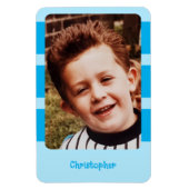 Magnet Flexible Nom personnalisé ajouter une photo avec bandes ble (Vertical)
