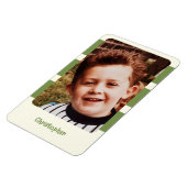 Magnet Flexible Nom personnalisé ajouter une photo avec bandes ver (Côté Gauche)