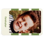 Magnet Flexible Nom personnalisé ajouter une photo avec bandes ver (Horizontal)