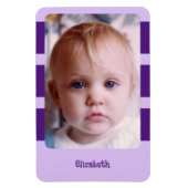 Magnet Flexible Nom personnalisé ajouter une photo avec rayures vi (Vertical)