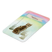 Magnet Flexible Nom personnalisé Animal de chat Bengale (Côté Gauche)