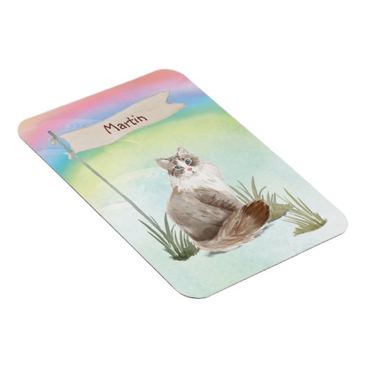 Magnet Flexible Nom personnalisé Animal de chat de Sibérie (Côté Droit)