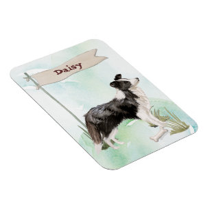 Magnet Flexible Nom personnalisé Border Collie Chien de compagnie