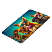 Magnet Flexible Nom personnalisé Chiens amusants (Côté Gauche)